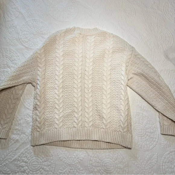 Chunky Cable Knit Fisherman Womens Medium White Tennis
Pickleball Preppy - Picture 3 of 8